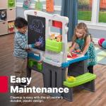 Step2 Great Creations Art Center, Kids Activity Table, Arts & Crafts Desk, Made of Durable Plastic, Includes Bench, For Toddlers 3+ Years Old