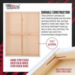 U.S. Art Supply X-Large Stretched Canvas for Painting 30x48 inch Gallery Depth 1-1/2" Thick, 2-Pack - 12oz Acrylic Gesso Triple Primed, Professional Artist Quality, 100% Cotton - Oil, Pouring Paint