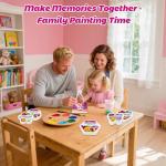 24 Packs 20cm Stretched Canvases for Painting, Various Shapes Square, Plum Blossom, Heart Shape, Circular, Butterfly, Hexagonal, Primed Blank Canvas for Oil, Acrylic Paint & Other Painting Media