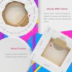 24 Packs 20cm Stretched Canvases for Painting, Various Shapes Square, Plum Blossom, Heart Shape, Circular, Butterfly, Hexagonal, Primed Blank Canvas for Oil, Acrylic Paint & Other Painting Media