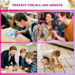 24 Packs 20cm Stretched Canvases for Painting, Various Shapes Square, Plum Blossom, Heart Shape, Circular, Butterfly, Hexagonal, Primed Blank Canvas for Oil, Acrylic Paint & Other Painting Media