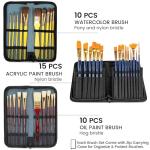 196Pcs Deluxe Artist Painting Set with French Easel, 48 Colors Acrylic & Oil Paints, 24 Colors Watercolor Paints, Art Paint Supplies for Artists, Beginner & Adults