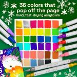 ARTISTRO 36 Acrylic Paint Markers for Rock, Fabric, Wood, Glass, Craft, Decoration - Dual-Tip Paint Pens - Stocking Stuffers, Christmas Gift Idea for Teens, Grandkids, Kids - Art Supplies