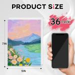 ESRICH 36 Pack 5x7 Small Canvas Boards for Painting, Primed Acid-Free Cotton Mini Canvases, Non-Toxic Blank Canvas Panels for Oil, Acrylic, Watercolor & Tempera for Artists, Students & Kids (5x7 in)