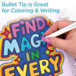 Zebra Pen CLiCKART Retractable Felt Tip Pen, Assorted Ink Colors, 0.6mm Fine Point, Moisture Absorbing to Prevent Drying Out, Ideal for Giftable Art Supplies and Teacher Gifts, 12-Pack (69012)