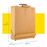 MEEDEN Extra-Large Tabletop Easel, Solid Beech Wood Table Top Easels for Painting Canvas, Sketchbox Easel, Table Art Easel for Adults & Artist, Art Supplies Storage Box,Hold Canvas Up to 28"