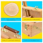 MEEDEN Extra-Large Tabletop Easel, Solid Beech Wood Table Top Easels for Painting Canvas, Sketchbox Easel, Table Art Easel for Adults & Artist, Art Supplies Storage Box,Hold Canvas Up to 28"