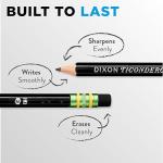 Ticonderoga Wood-Cased Pencils, Unsharpened, #2 HB Soft, Black, 12 Count