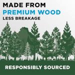 Ticonderoga Wood-Cased Pencils, Unsharpened, #2 HB Soft, Black, 12 Count