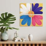 BAKEYBA Small Canvas Boards for Kids Painting 56Pcs of 5x5, 6x6, 8x8, 10x10 inch Flat Square Canvas Panels, 100% Cotton White Acrylic Watercolor Paint