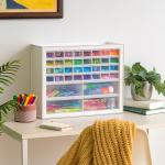 IRIS USA Screw Tool Organizer Small Parts Cabinet Chest, 36-Drawer Hardware Electronics Nuts Bolts Storage Drawers Organization Toolbox Garage Craft Business Teacher Beads Scrapbook Art Hobby - White