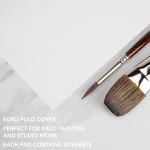 Fluid Watercolor Paper Fold Over Pad, 6 x 6 inches, 20 Sheets, 140 lb (300 GSM) Cold Press for Artist Painting and Wet Media