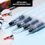 60 Watercolor Pens Set Includes 52 Vivid Colors, Real Brush Tips Paint Markers Set with 4 Blender Pens, Watercolor Pad and Coloring Pad, Art Supplies Gifts for Beginners Young Artists and Adults