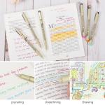 Micro Fineliner Drawing Pens 20 Set(12 Colored & 8 Black) Artist Art Supplies Adult Waterproof Watercolor Fine Line Marker Archival Ink Micron Sketch Outline Manga Anime Gift Sketching Zentangle Stuff