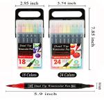 Kekelele Dual Tip Markers for Kids, Washable Markers Set, Art Marker with Stand Portable Box, Gift For Kids (24 Colours)