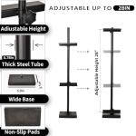 Adjustable Tabletop Easel Stand for Picture Frames & Canvas - All-Metal Display Easel with 28" Height, Table Top Frame Holder for Artwork, Photo Stand, Metal Easels for Table Display (Black) (Black)