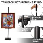 Adjustable Tabletop Easel Stand for Picture Frames & Canvas - All-Metal Display Easel with 28" Height, Table Top Frame Holder for Artwork, Photo Stand, Metal Easels for Table Display (Black) (Black)