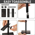 Adjustable Tabletop Easel Stand for Picture Frames & Canvas - All-Metal Display Easel with 28" Height, Table Top Frame Holder for Artwork, Photo Stand, Metal Easels for Table Display (Black) (Black)