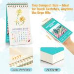 Creazic Small Watercolor Sketchbook, 3.5" x5.5”(140lb/300g), Spiral Bound with Tear Line. Artist Water Color Paper, Portable Travel Notebook for Watercolor or Quick Sketch - Ideal for Kids & Adults