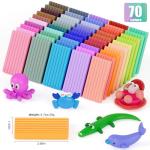 CiaraQ Polymer Clay Starter Kit with Sculpting Tools, 50 Colors Oven Bake Modeling Clay for Kids and Beginners