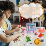 CiaraQ Polymer Clay Starter Kit with Sculpting Tools, 50 Colors Oven Bake Modeling Clay for Kids and Beginners