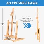 Falling in Art Basic H-Frame Tabletop Easel, Adjustable Beechwood Desktop Easel, Portable Painting Easel Stand for Beginners and Artists, Holding Canvas up to 12" High