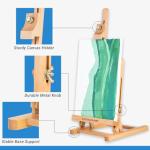 Falling in Art Basic H-Frame Tabletop Easel, Adjustable Beechwood Desktop Easel, Portable Painting Easel Stand for Beginners and Artists, Holding Canvas up to 12" High