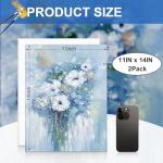 ESRICH Canvas Boards for Painting, 2 Pack Canvas for Painting 11x14 Cotton Primed Acid Free Blank Canvas Panels for Oil Paint, Watercolor, Acrylic Paint, Gouache and Tempera.