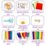 VLUSSO 3000Pcs DIY Arts and Crafts Supplies Kit for Kids - Kids Craft Kits Art Supplies Material Set with Pipe Cleaner All in 1 Crafts Activity Gifts Toys for Girls Boys Age 4-6, 6-8, 8-12 Years