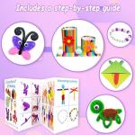 VLUSSO 3000Pcs DIY Arts and Crafts Supplies Kit for Kids - Kids Craft Kits Art Supplies Material Set with Pipe Cleaner All in 1 Crafts Activity Gifts Toys for Girls Boys Age 4-6, 6-8, 8-12 Years