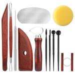 12PCS Pottery Tools Kit, Polymer Clay Tools Set for Sculpting, Air Dry Clay Tools, Ceramic Tools for Carving, Modeling, Molding, Shaping, Dotting, Trimming, Arts Crafts Supplies, Adults, Beginners