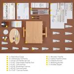 MEEDEN Oil Painting Kit, Painting Sets with Sketch Easel Box, Professional Art Paint Supplies Kit with Paint Brushes, Palette Knives, Canvases for Painting Supplies for Adults