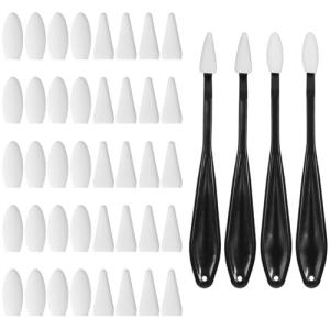 4PCS Paper Art Blending Blenders Stumps, Sketch Trimmer Erase Sponge Wiper, Blending Stumps for Drawing, Sketch Drawing Tools for Highlighting, Shadowing (2 Head Types, 40 Replacement Sponge-Wipes)