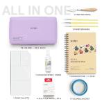 HIMI Deluxe 18 Colors Jelly Gouache Paint Gift Set – Complete Art Kit with Pad, Spray, Palette, Brushes, Painting Knife, Foldable Bucket & Refills for Beginners, Students & Artists (Purple)