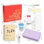 HIMI Deluxe 18 Colors Jelly Gouache Paint Gift Set – Complete Art Kit with Pad, Spray, Palette, Brushes, Painting Knife, Foldable Bucket & Refills for Beginners, Students & Artists (Purple)