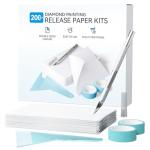 ARTDOT 200-Piece Double-Sided Non-Stick Release Paper for Diamond Art Kits, 15x10 cm Thickened Cover Replacement Paper as Diamond Painting Accessories and Tools