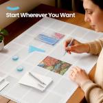 ARTDOT 200-Piece Double-Sided Non-Stick Release Paper for Diamond Art Kits, 15x10 cm Thickened Cover Replacement Paper as Diamond Painting Accessories and Tools