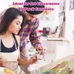 Canvas Boards for Painting - 11x14 10-Pack Bulk Canvas Panels Value Pack - 10 oz Primed Acid-Free 100% Cotton Canvas for Painting, Ready to Paint & Lightweight, Ideal for Acrylic, Oil Paint