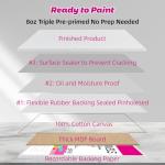 Canvas Boards for Painting - 11x14 10-Pack Bulk Canvas Panels Value Pack - 10 oz Primed Acid-Free 100% Cotton Canvas for Painting, Ready to Paint & Lightweight, Ideal for Acrylic, Oil Paint