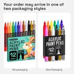 ARTISTRO 12 Regular Paint Pens for Glass Marking, Rock Painting, Ceramic, Wood, Fabric, Scrapbooking, DIY Craft Making, Coloring - Acrylic Paint Markers Extra-Fine Tip 0.7mm
