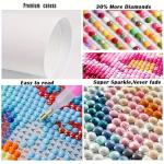 BYGFHLYW Diamond Art Painting Kits for Adults, Sea of Flowers 5D Diamond Painting Dots Art Kits for Adults Beginner, Flowers DIY Full Round Gem Crystal Art Paint by Diamond, Home Wall Decor 12x 16 in