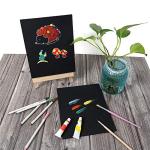 CONDA Black Canvases for Painting, Canvas Panels 8x10 inch, Pack of 14, 100% Cotton Acid-Free, 8 oz Gesso-Primed, Art Boards for Oil & Acrylic Painting