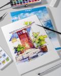 Jusart Watercolor Paper Pad 9"x12", 300gsm/140lb, Cold Press Water Color Paper, Acid-Free, for Wet & Dry Media, Watercolor, Gouache & Sketching, 20 Sheets, Perfect for Students and Artists