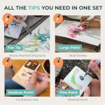 Original Tobios Watercolor Brush Pens Set – 4 Refillable Water Pens for Artists, Adults & Beginners, Leakproof Brush Tips for Blending, Calligraphy & Adult Coloring, Portable Paint Brush Set, Art Gift