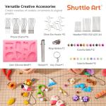 Shuttle Art Polymer Clay Kit, 50 Colors, Soft Oven Clay Kit, 19 Carving Tools and 10 Kinds of Accessories, Non-Stick, Non-Toxic, Ideal Gift for Kids
