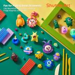 Shuttle Art Polymer Clay Kit, 50 Colors, Soft Oven Clay Kit, 19 Carving Tools and 10 Kinds of Accessories, Non-Stick, Non-Toxic, Ideal Gift for Kids