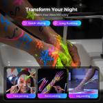 Glow Face and Body Paint Markers Set, Glow Body Face Paint Pens Set For Halloween Party Art Makeup (12 Color)