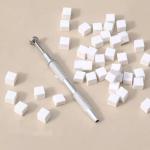 FULINJOY 100Pcs Soft Ombre Nail Art Sponges with Grabbing Pen Sponge Picker and Resin Nail Art Palette for Gradient, French Fade, Blooming and Stamping Polish Application, Manicure Supplies