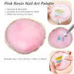 FULINJOY 100Pcs Soft Ombre Nail Art Sponges with Grabbing Pen Sponge Picker and Resin Nail Art Palette for Gradient, French Fade, Blooming and Stamping Polish Application, Manicure Supplies