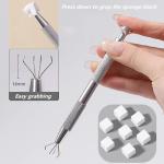 FULINJOY 100Pcs Soft Ombre Nail Art Sponges with Grabbing Pen Sponge Picker and Resin Nail Art Palette for Gradient, French Fade, Blooming and Stamping Polish Application, Manicure Supplies